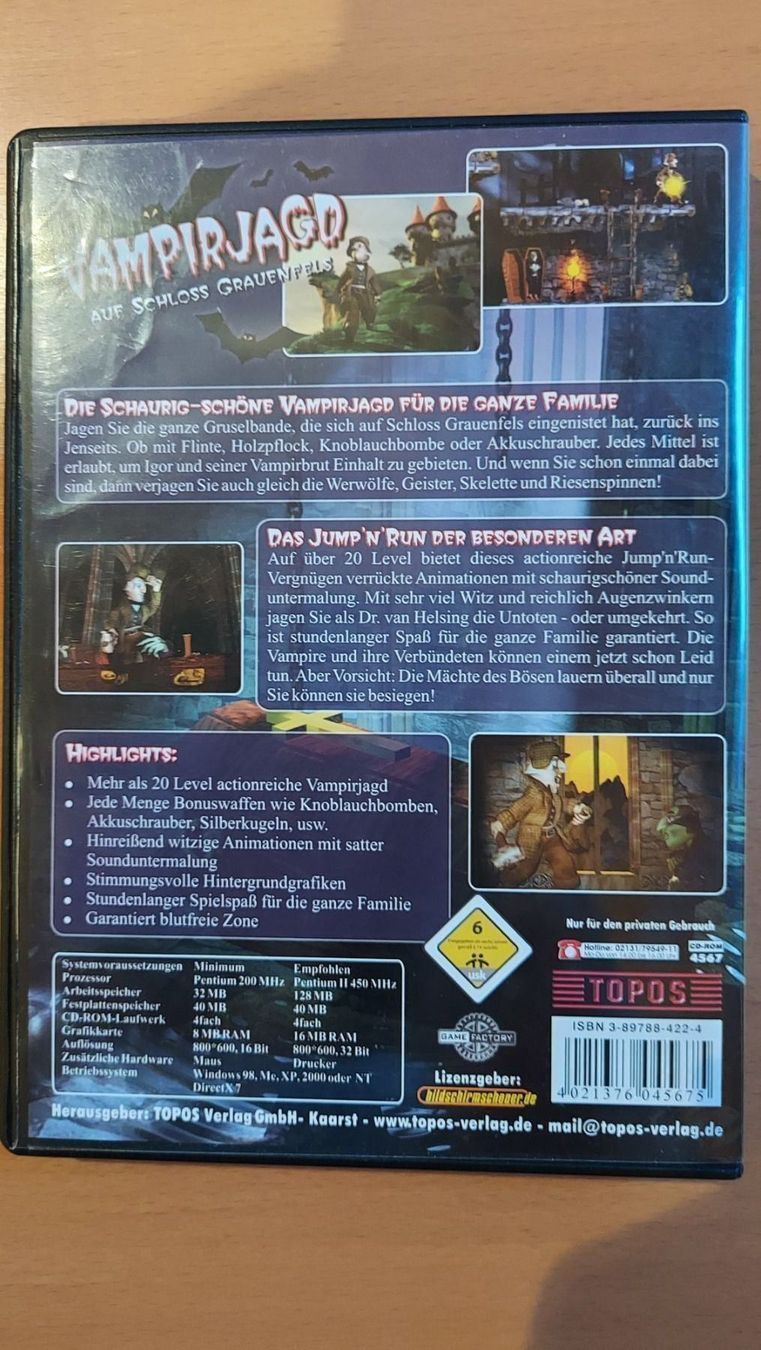 Giochi: PC Spiel Vampirjagd – Usato da Gunten venduto da Muggemus 1