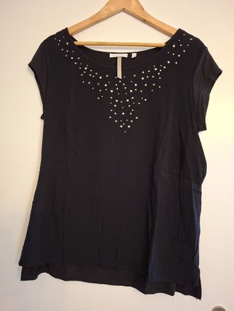 Schwarzes Sommer T-Shirt, Charles Vögele, Gr.44, Top!
