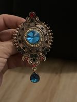 Broche Vintage cuivrée et Orne  9 X 4,5 neuve à