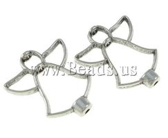 5 Engel Perlen 22.5x26.5x5mm Metall