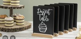 4 Stück Mini-Kreidetafelschilder Mit Ständer Für Tischdeko