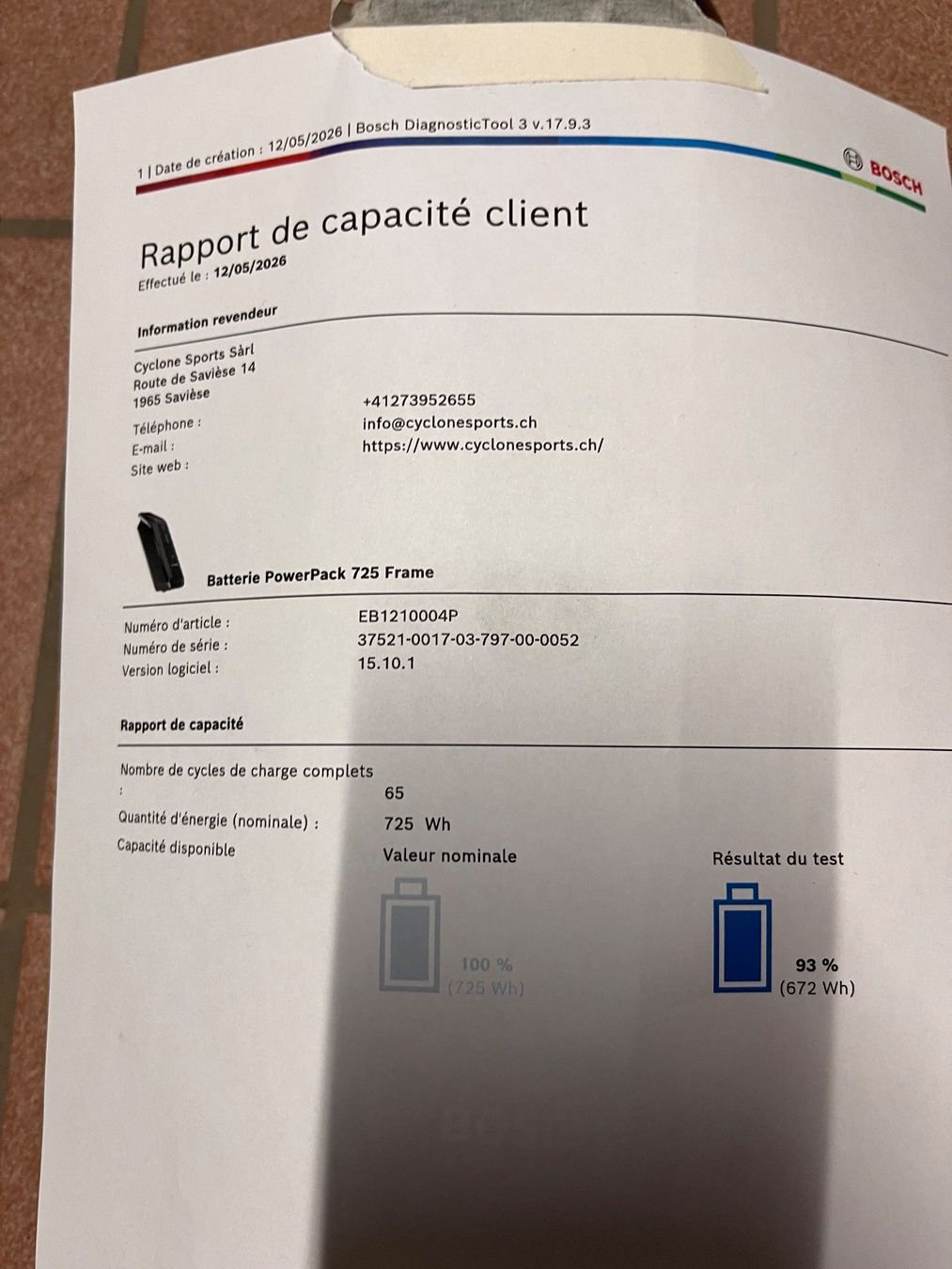 Bosch Batterie: Batterie bosch Power pack frame 725 système intelligent – Usato da Chamoson venduto da dam_q9g9 1