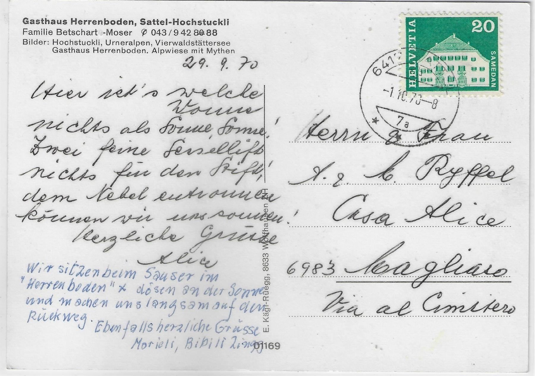 Cartoline postali: Herrenboden-Hochstuckli - Multiview – Usato da Ettingen venduto da Kartenplanet 1