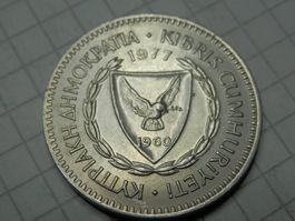 Zypern 50 Mils, 1977 neu