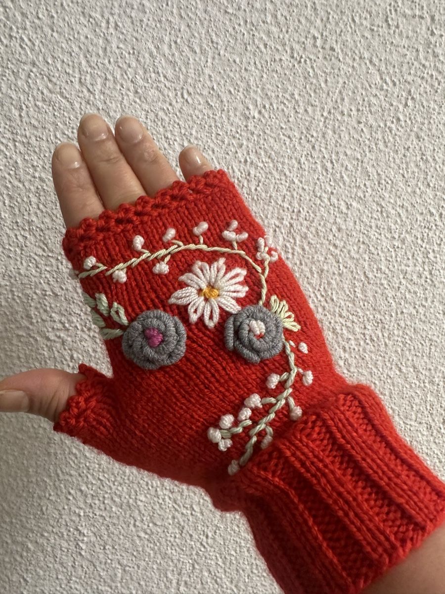 Guanti & manicotti: Handgestrickte fingerlose Handschuhe – Nuovo e nell'imballaggio originale da Erlinsbach SO venduto da dikaan 3