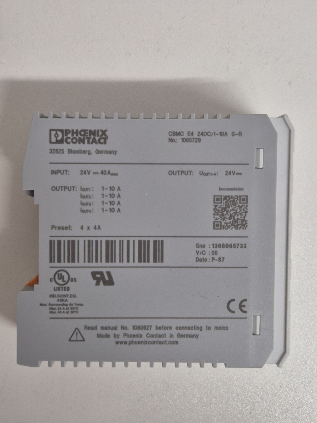 Phoenix Contact Composants électroniques: Phoenix Contact CBMC E4 24DC/1-10A – D'occasion à Möhlin par ire_526p 2