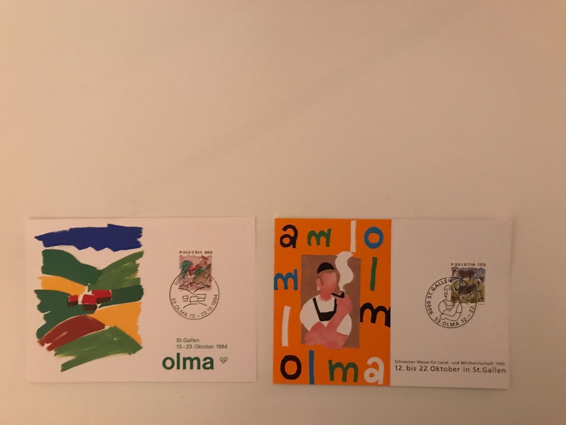 Tutti i francobolli: 2 Karten Olma (100-60) – Usato da St.Gallen venduto da Bigdisch