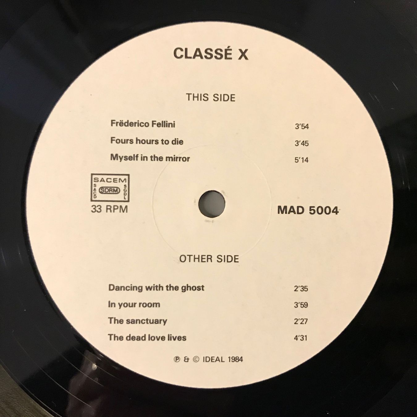 Vinyles: Classé X - Same – D'occasion à Aesch BL par BlueMusicRecords 5