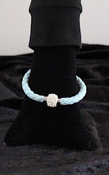 Bracciali & Braccialetti: Armband ev.Leder mit Magnet Verschluss- Strassstein Element – Usato da Locarno venduto da madame-tus-sauds 1