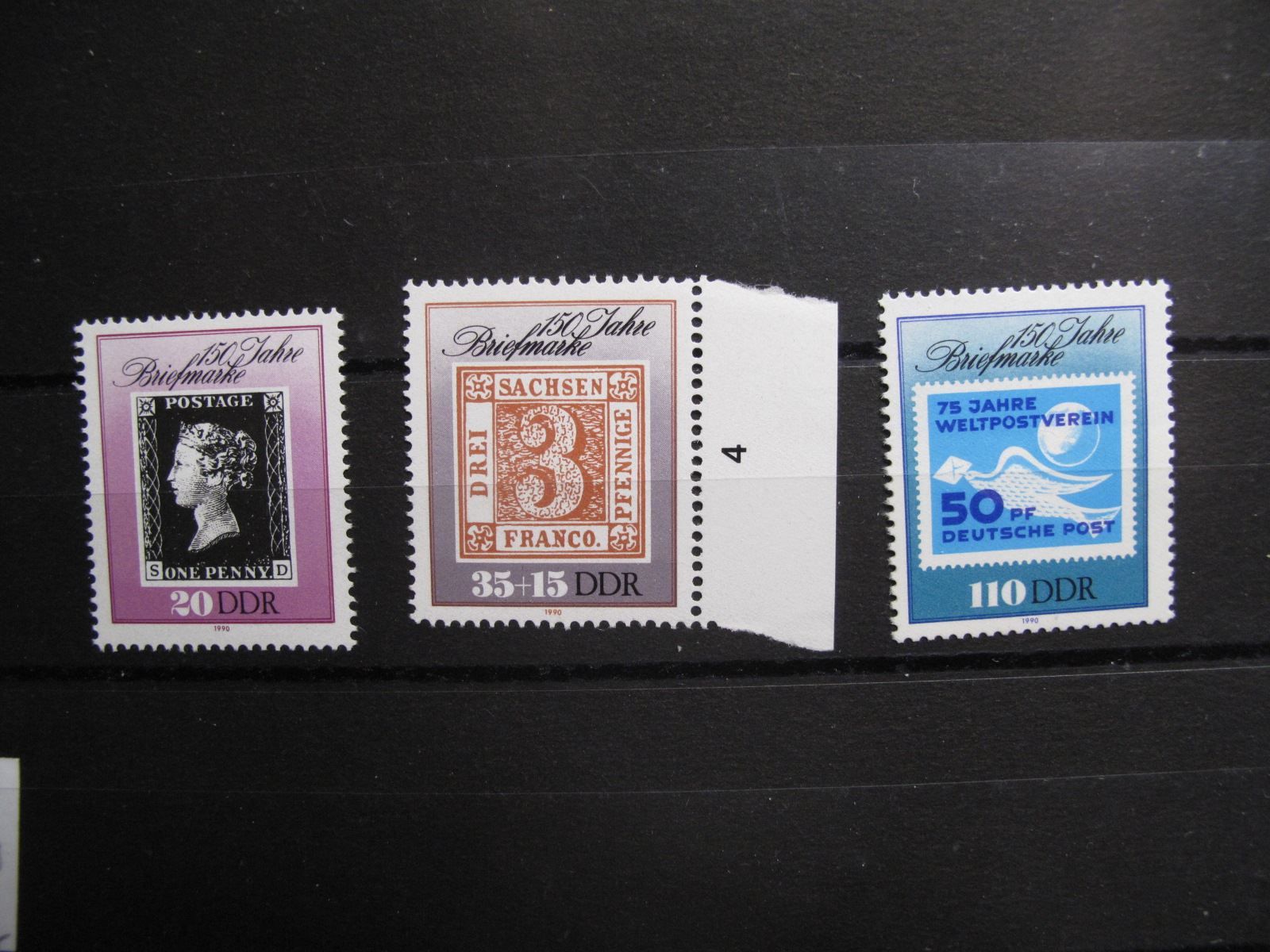 Tutti i francobolli: DDR 1990 150 Jahre Briefmarken ** – Usato da Wil SG venduto da fva01