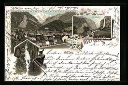Litho Interlaken, Panorama, Staubbach un