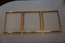 Bilderrahmen 3-er Set gross, gold aus Holz