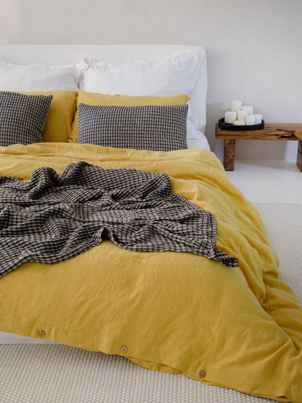 Biancheria da letto: Sonnengelb Leinenbettwäsche Set – Nuovo e nell'imballaggio originale da Affoltern am Albis venduto da EdelLinn 5