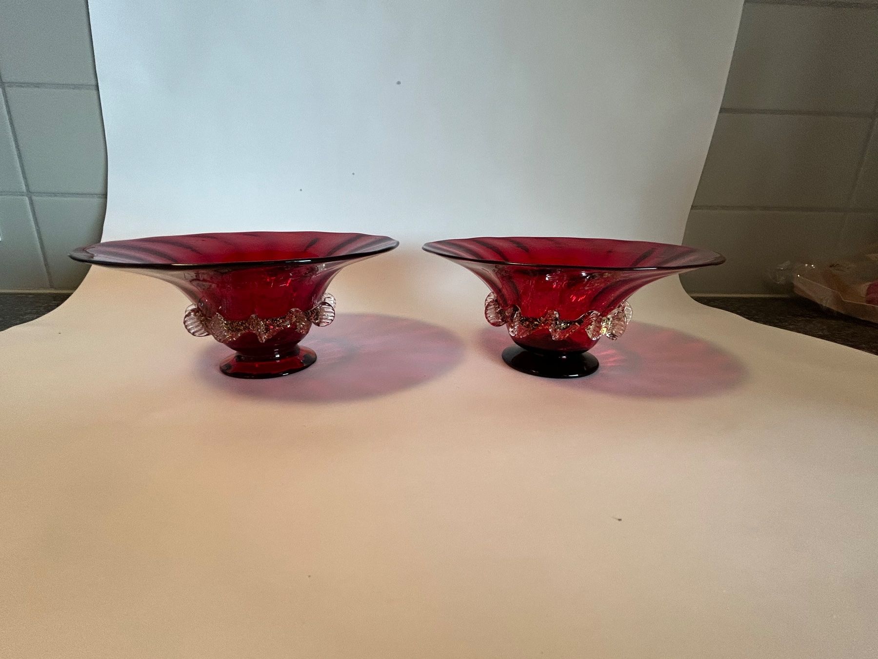 Murano Bicchieri: 2 kleine Murano Glas Schalen – Usato da rotkreuz venduto da baudisch 4