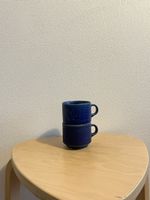 Vintage Stapeltassen Suisse Langenthal ‘Ocean Blue’