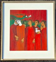Klaiber Edith, Die Heimkehr, Schaf, Taube, Engel, 6 Personen