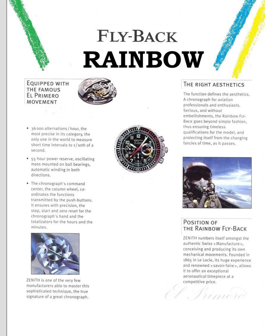 Zenith Montres: Zenith El-primero Rainbow-flyback chronograph – D'occasion à Colombier VD par Xzbit 6