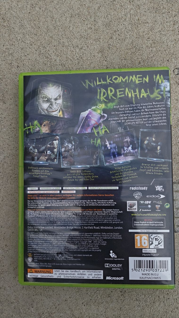 Giochi: Xbox 360 Batman Arkham Asylum – Usato da Montagnola venduto da mattbert86 1