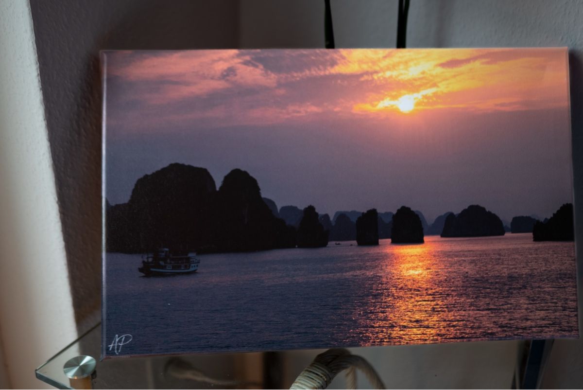 Poster & Bilder: Canvas print Halong Bay sunset(90x60) – Neu und originalverpackt aus Zürich von andrei4three 1