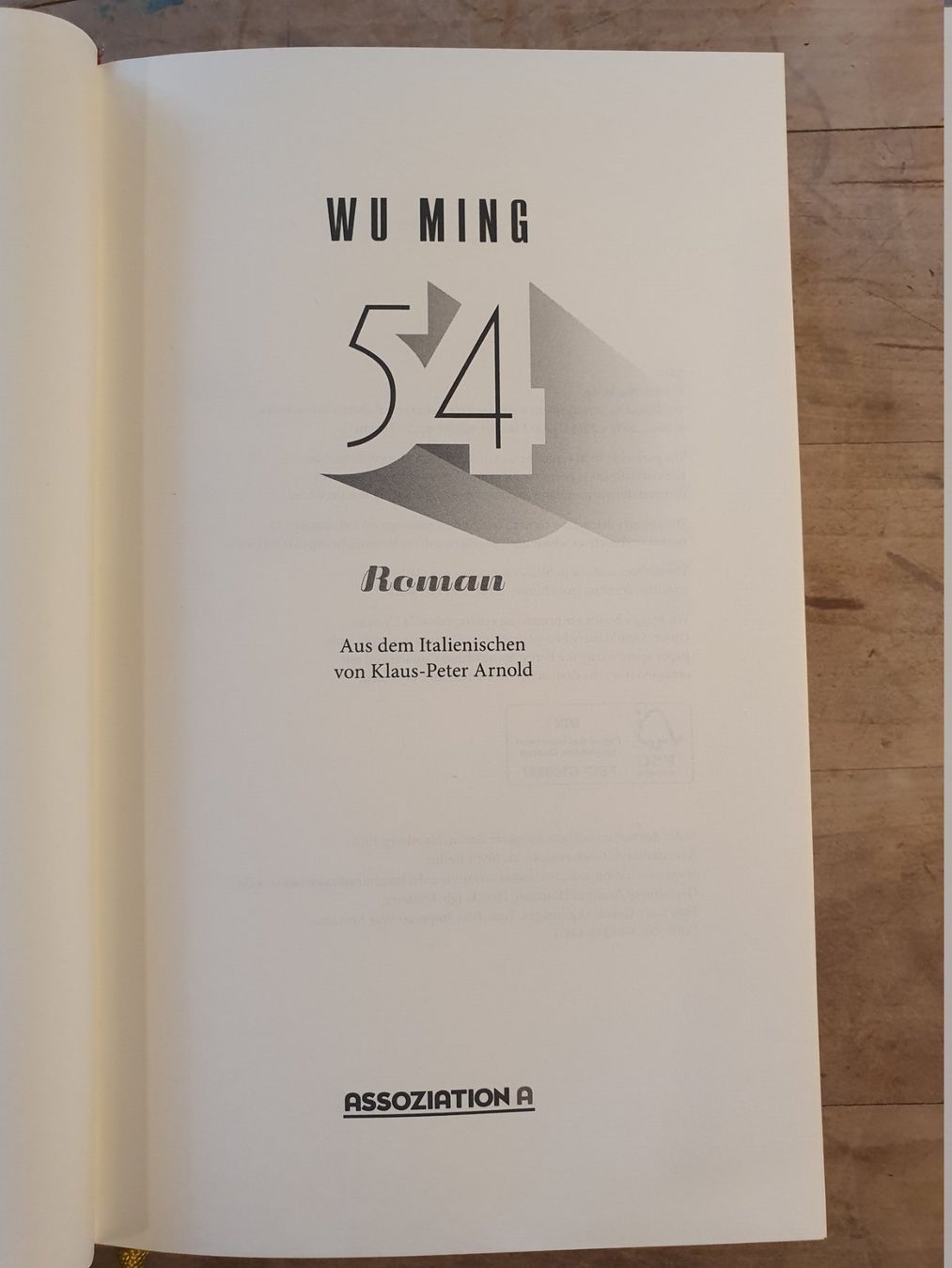 Libri: 54 Wu Ming Assoziation – Usato da Zürich venduto da loosebone 1