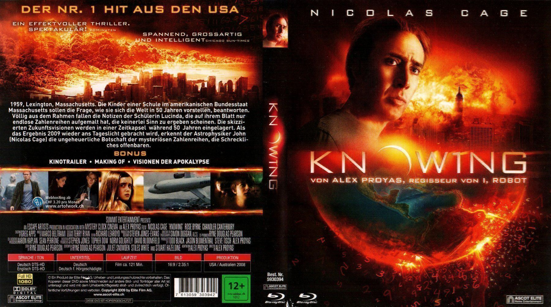 Alle DVDs: Knowing – Gebraucht aus THERWIL von Fcbbasel