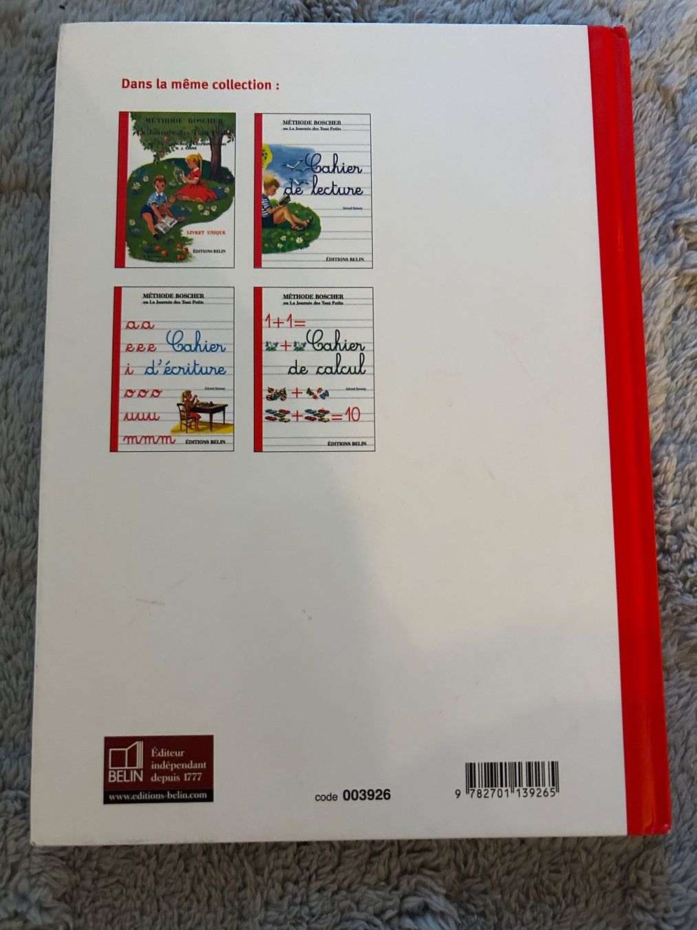 Libri: MON ABECEDAIRE   METHODE BOSCHER – Usato da Genève venduto da zonzon9351 5