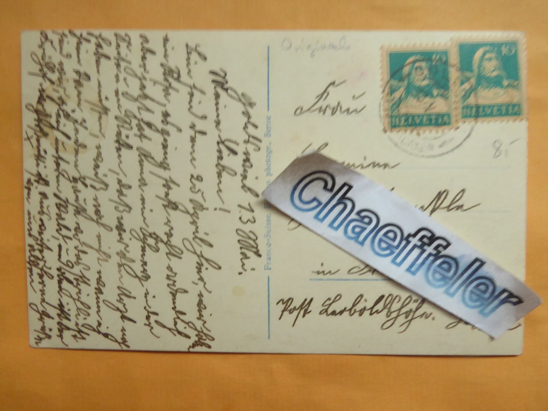 Cartoline postali: 1922  Goldwil bei Interlaken – Usato da Zürich venduto da Chaeffeler 1