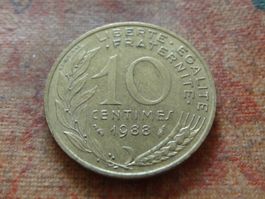 FRANCE  10 Centimes  1988  (P)