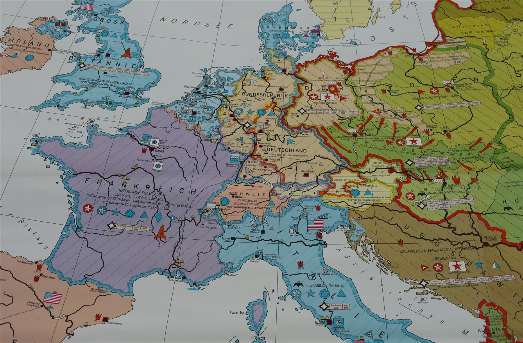 Cartine & Atlanti: XL Schulwandkarte "Europa" – Usato da Birrwil venduto da brandschatz_birrwil 1