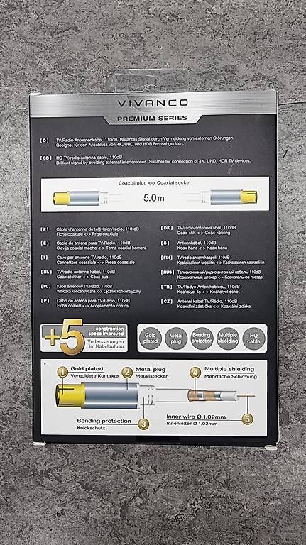 Cavi: 80Stk. TV Kabel 5m Gold Premium – Usato da Zürich venduto da Hftech 1