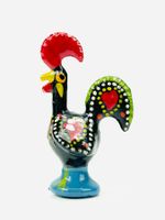 Vintage portugiesischer GALO DE BARCELOS Mini Figur Metall