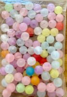 Acryl Perlen / Bastelperlen Bunt matt / frosted 8mm