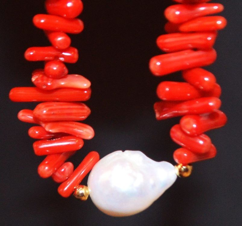 Boho Rotes Perlenhalsband – Große Perlenkette Aus Legierung, Vintage Stil, Für Frauen