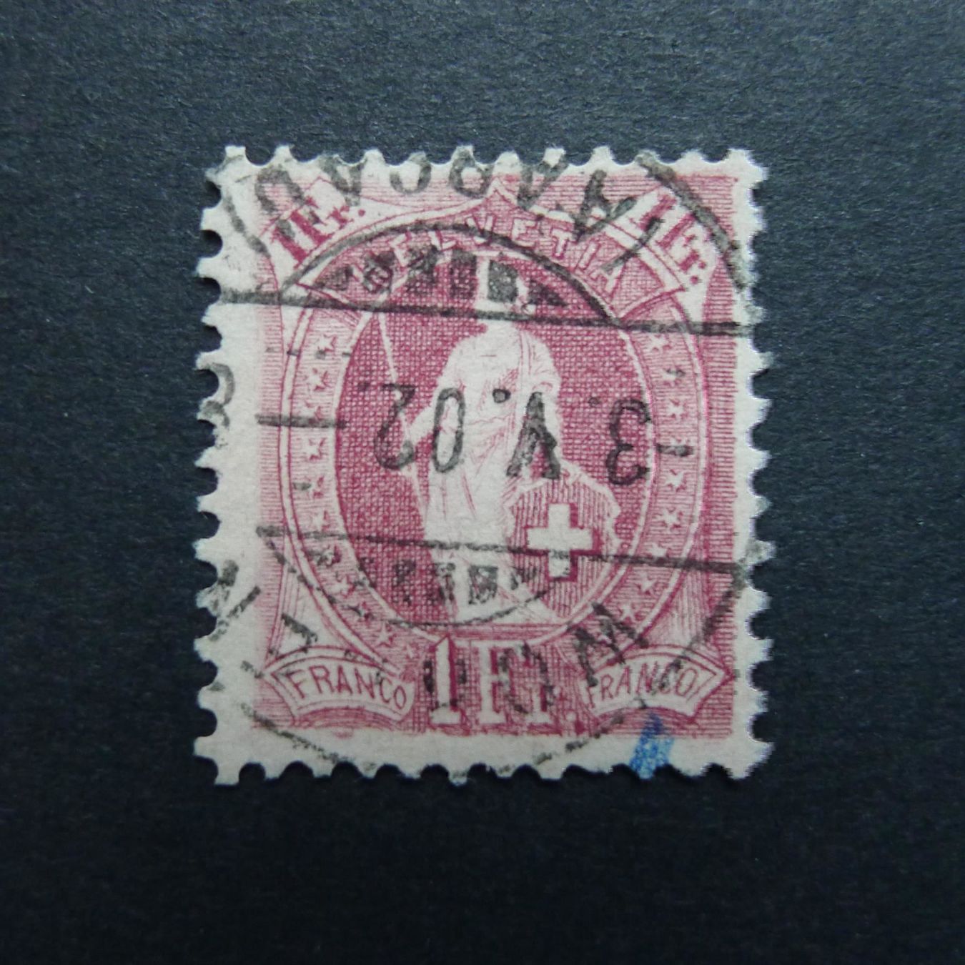Alle Briefmarken: 1902 Nr. 71D Vollstempel WOHLEN – Gebraucht aus Dagmersellen von wyss1982
