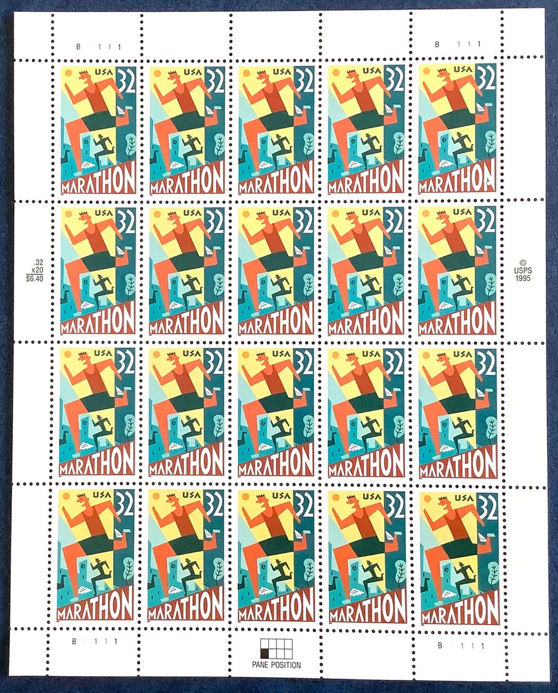 Tutti i francobolli: 1995 - USA - Marathon  Bogen Postfrisch ** – Nuovo (secondo la descrizione) da Liestal venduto da Skunk02