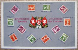AK BRIEFMARKENSPRACHE - LE LANGAGE DES TIMBRES