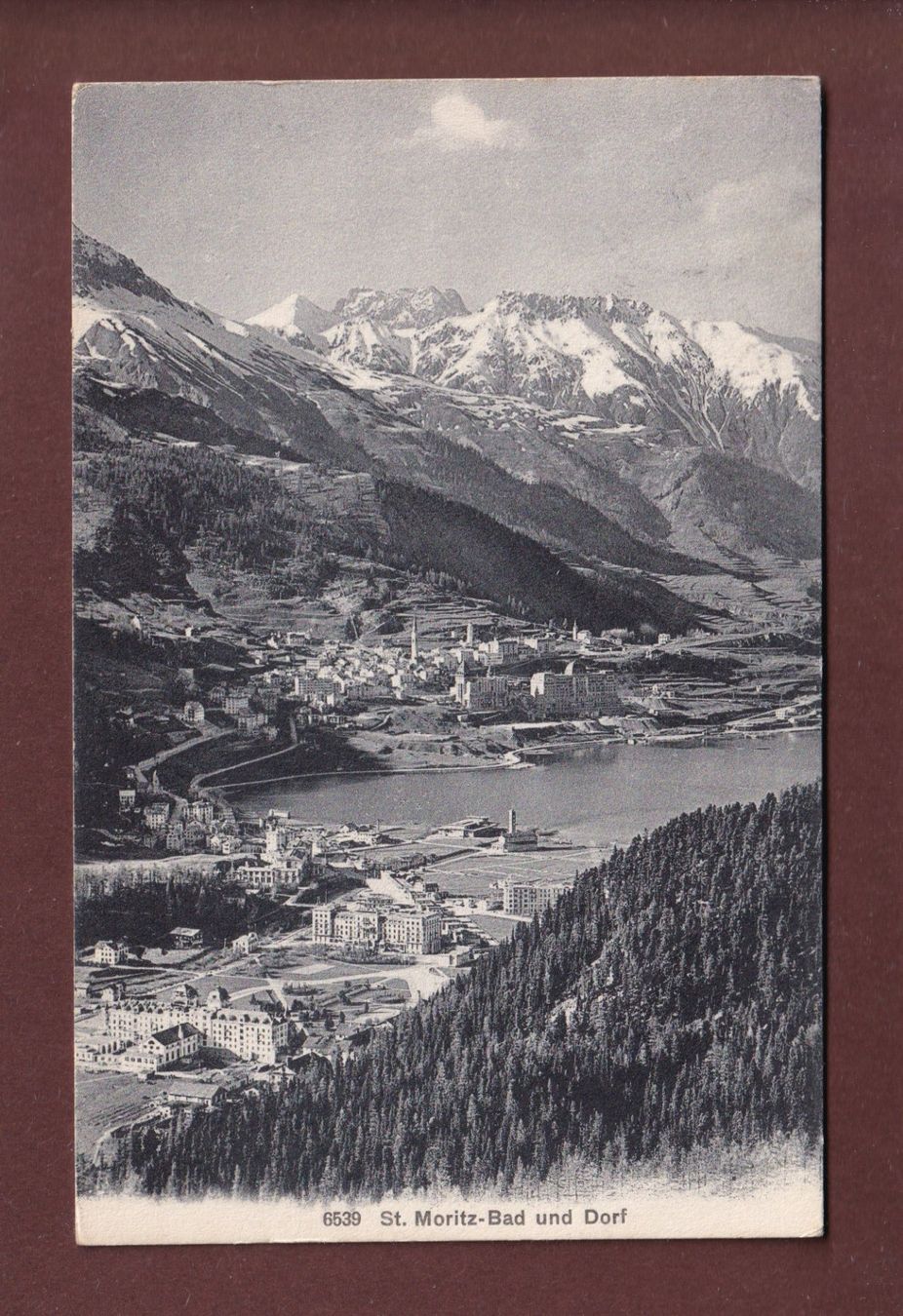 Cartoline postali: ST. MORITZ-BAD und DORF - 1909 – Usato da Pully venduto da nicecards