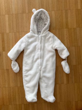 Schneeanzug Baby, weiss, Grösse 74/80