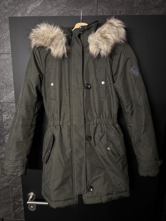 ONLY Winterjacke Damen Gr. S warm gefüttert Kapuze Kunstfell