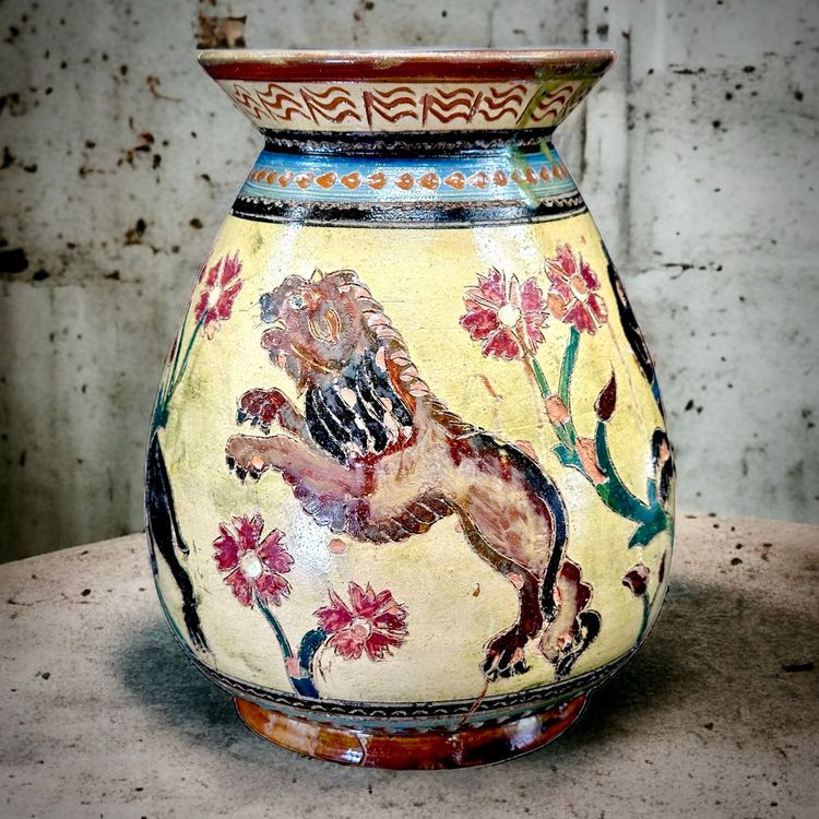 Lot de 2 vase vintage années 50/60 style écailles de tortue - Décoration
