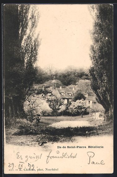 Cartoline postali: AK Ile de Saint Pierre, Hotellerie, 1899 – Usato da Berlin venduto da bartko-reher