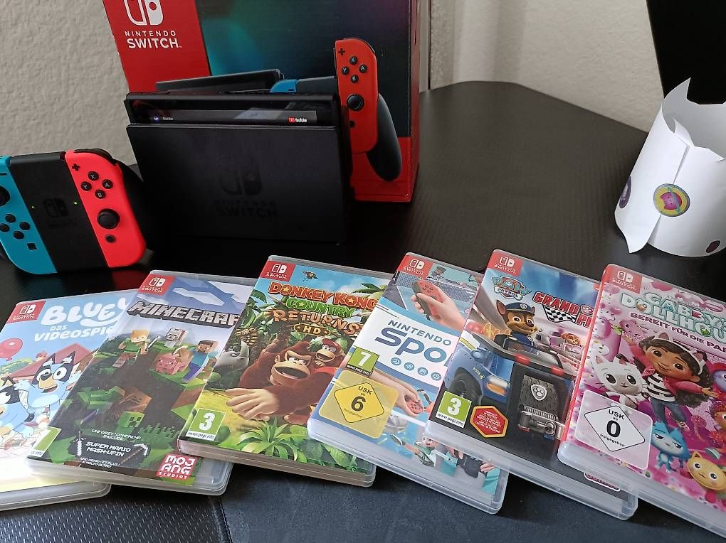 Nintendo Console: Nitendo Switch mit 6 Spiele mit Garantie – Usato da Affoltern am Albis venduto da shadow29101