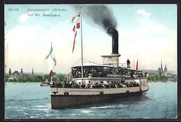 Zürich, Salondampfer Helvetia auf der R
