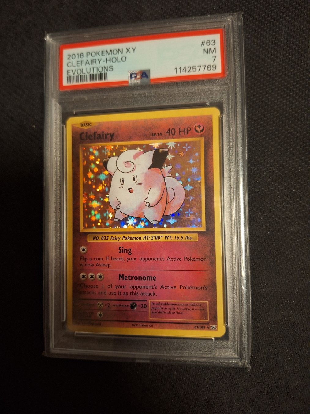 Pokémon Carte collezionabili: Pokemon Clefairy PSA 7 – Nuovo e nell'imballaggio originale da Obernau venduto da gig_g7j8