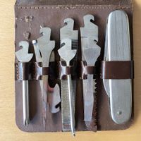 Solinger Taschenmesser Set im Etui Leder Vintage