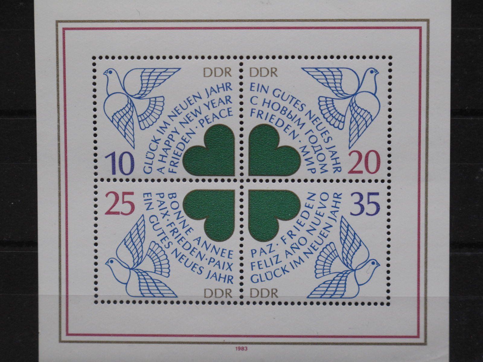 Tutti i francobolli: DDR 1983 Neujahr  Block 75 ** – Usato da Wil SG venduto da fva01