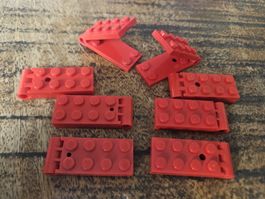 lego 3149c01 lot de 8 pièces Red Hinge Plate 2 x 4