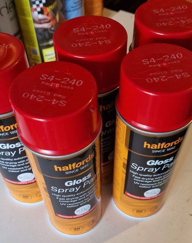 Colori: 2 St. Set  Halfords Spraydose Rot Gloss S4-240 – Nuovo (secondo la descrizione) da Zürich venduto da alplita