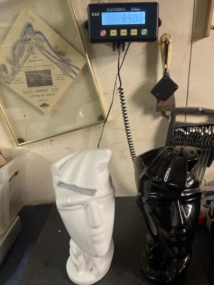 Sculture & Statue: 2 Designer Köpfe Black & White, (Q) – Usato da Rorschach venduto da TimelessTrading 4