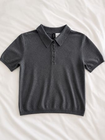 Damen Polo Shirt grau Grösse M guter Zustand